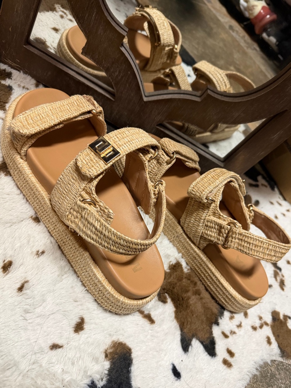 MIA Tan Espadrille Platform Sandals